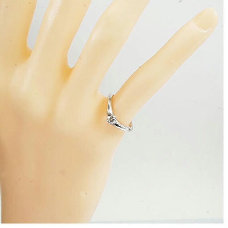 【jt004】 リング Pt900 プラチナ ダイヤモンド 0.281ct 12号【中古】レディース