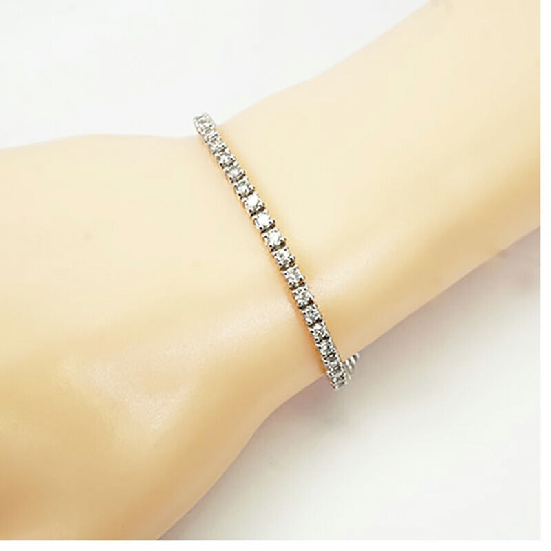 【jt014】 ブレスレット テニスブレスレット Pt850 プラチナ ダイヤモンド 3.0ct 未使用【中古】レディース