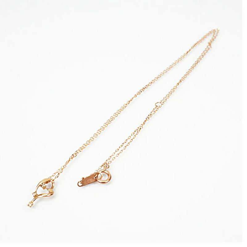 【jt027】 ネックレス ハートモチーフ K10PG ピンクゴールド ダイヤモンド 0.02ct 未使用【中古】レディース