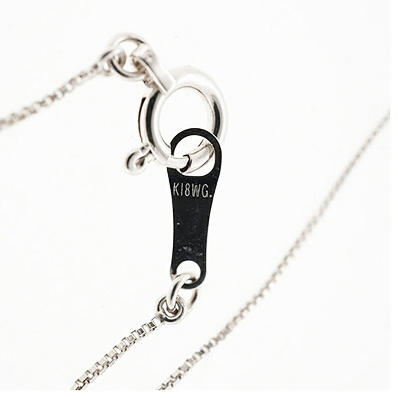 【jt041】 ネックレス 一粒ダイヤ K18WG ホワイトゴールド ダイヤモンド 0.05ct 未使用【中古】レディース