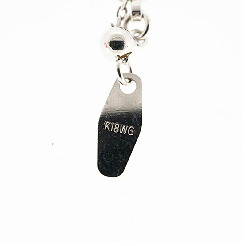 【jt092】 ネックレス ハートモチーフ K18WG ホワイトゴールド ダイヤモンド 0.3ct 未使用【中古】レディース