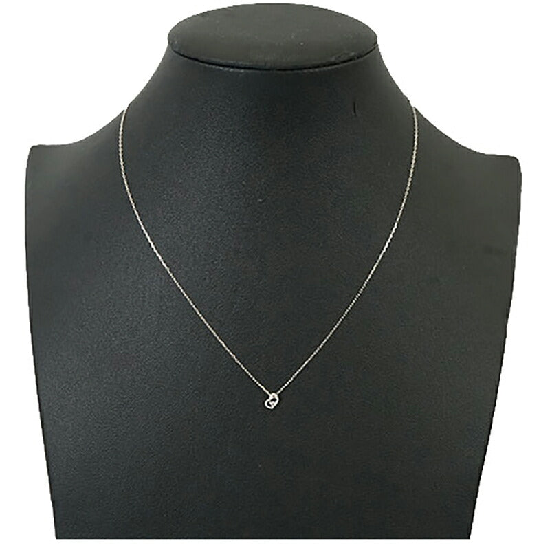 【jt109】 ネックレス K10WG ホワイトゴールド ダイヤモンド 0.01ct 未使用【中古】レディース