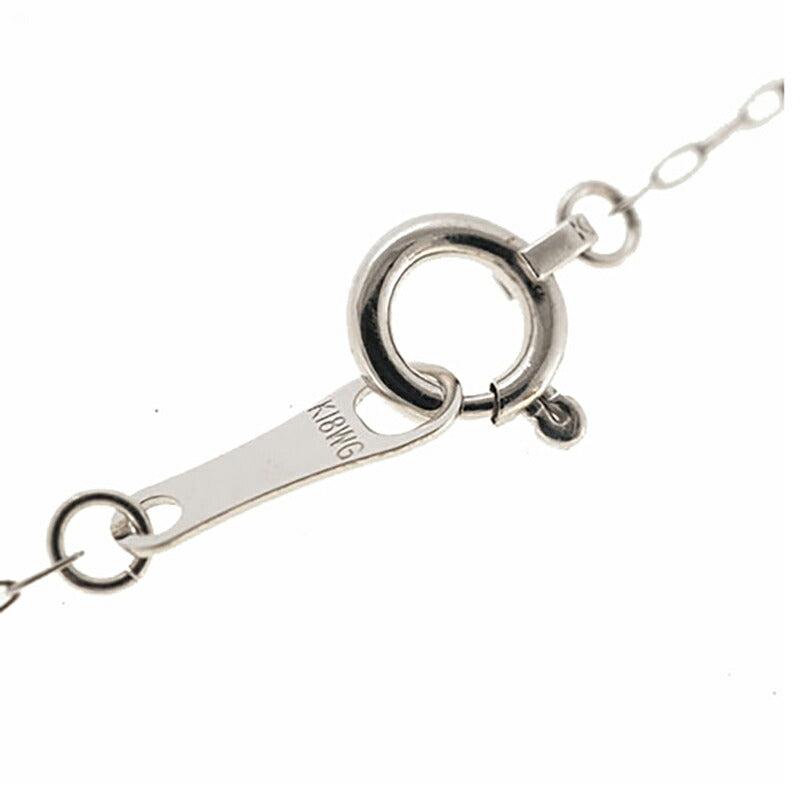 【ju152】 ネックレス 一粒ダイヤ K18WG ホワイトゴールド ダイヤモンド 0.1ct 未使用【中古】レディース