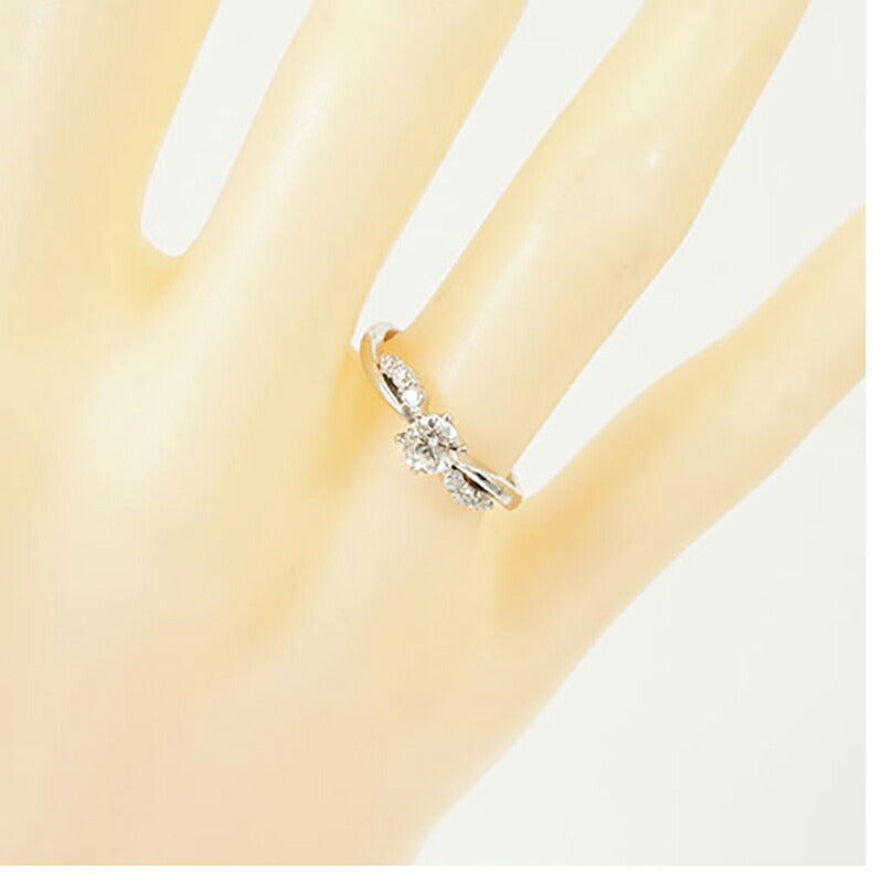 【ju184】 リング 一粒ダイヤ Pt900 プラチナ ダイヤモンド 0.342ct 11号 未使用【中古】レディース