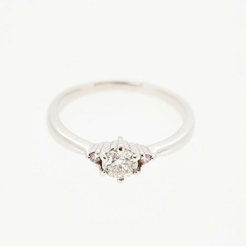 【ju200】 リング Pt900 プラチナ ピンクダイヤモンド ダイヤモンド 0.23ct/0.02ct 10.5号 未使用【中古】レディース