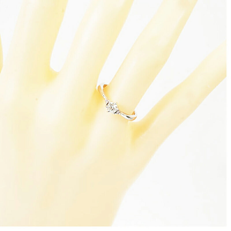 【ju200】 リング Pt900 プラチナ ピンクダイヤモンド ダイヤモンド 0.23ct/0.02ct 10.5号 未使用【中古】レディース