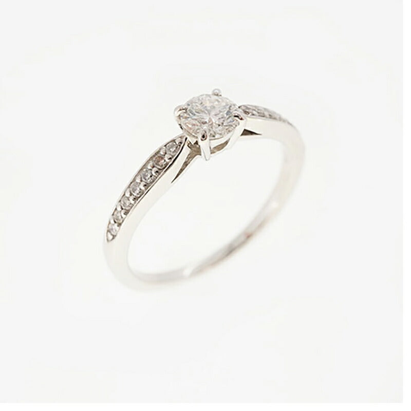 【ju201】 リング Pt900 プラチナ ダイヤモンド 0.309ct/0.10ct 11号 未使用【中古】レディース