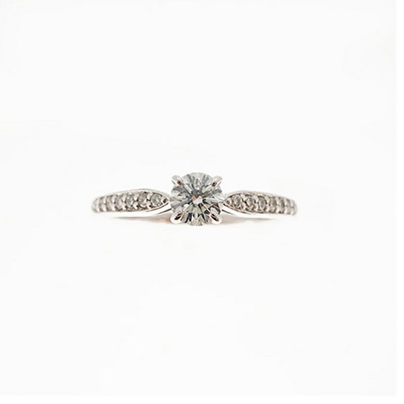 【ju201】 リング Pt900 プラチナ ダイヤモンド 0.309ct/0.10ct 11号 未使用【中古】レディース