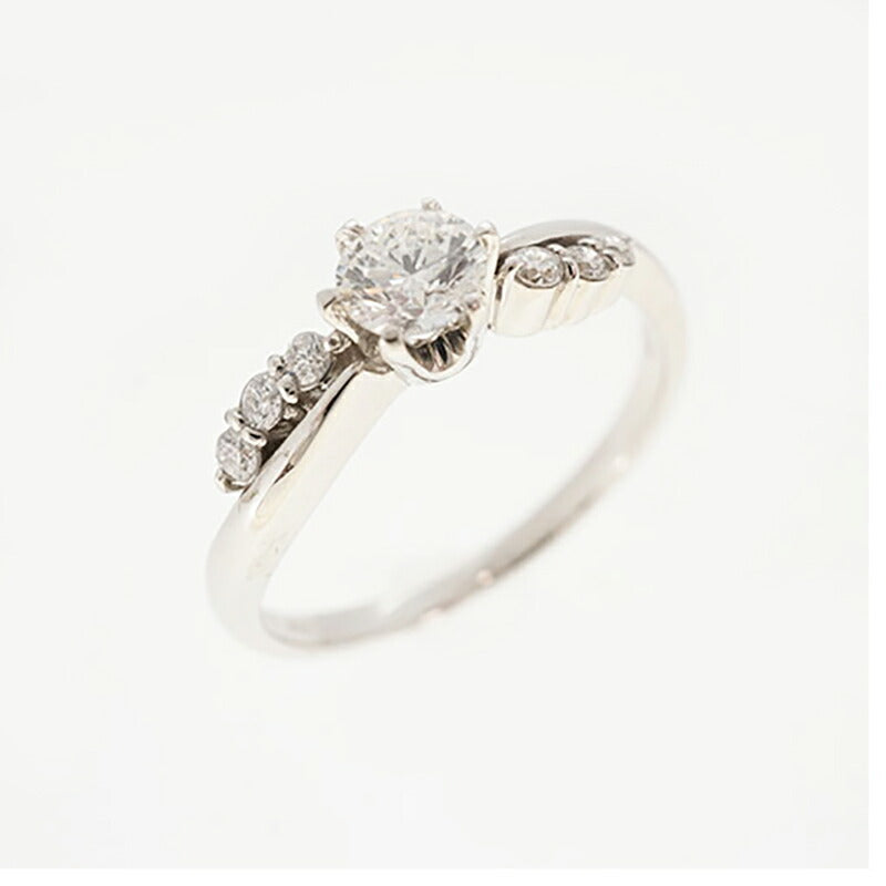 【ju213】 リング Pt900 プラチナ ダイヤモンド 0.325ct 11号 未使用【中古】レディース