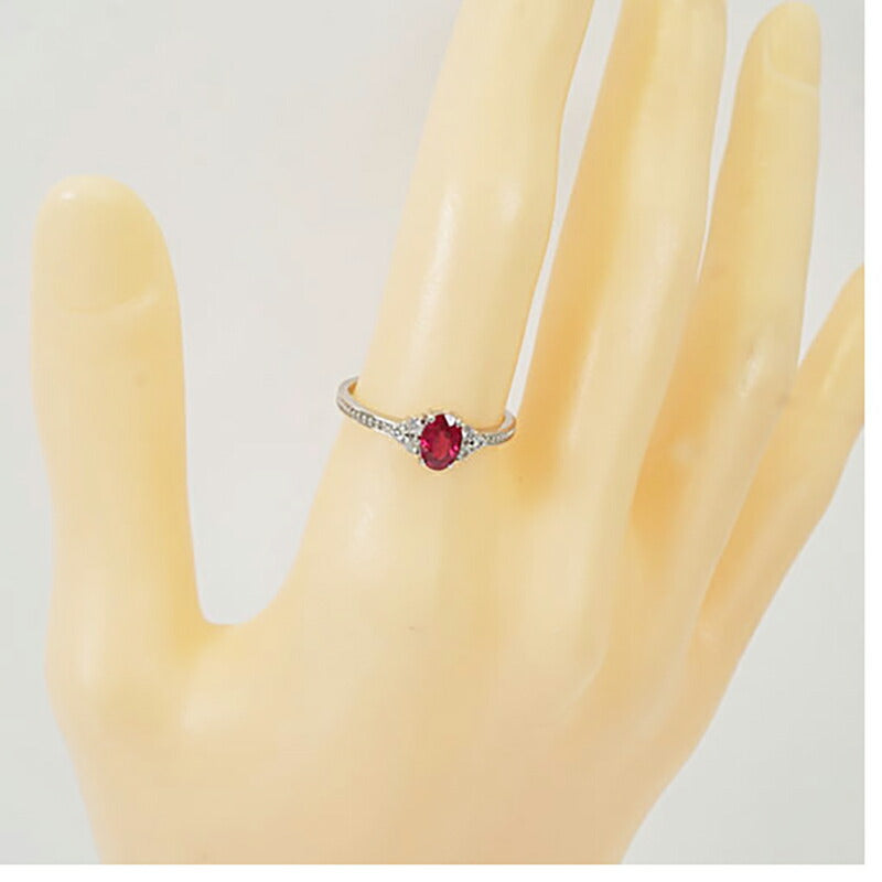 【ju240】 リング Pt950 プラチナ ルビー ダイヤモンド 0.63ct/0.12ct 13号 未使用【中古】レディース