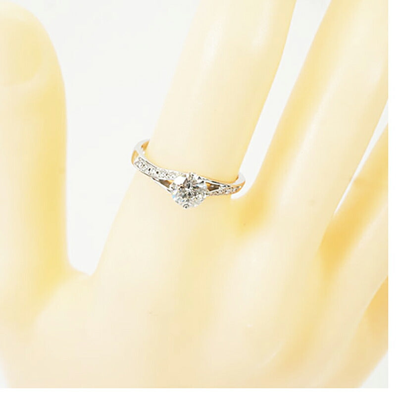 【ju245】 リング Pt900 プラチナ ダイヤモンド 0.58ct 12号 未使用【中古】レディース