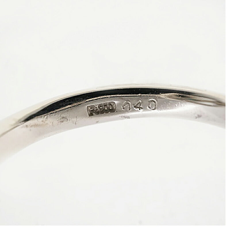 【ju279】 リング Pt900 プラチナ ブルーダイヤモンド ダイヤモンド 0.4ct/0.12ct 12号 未使用【中古】レディース