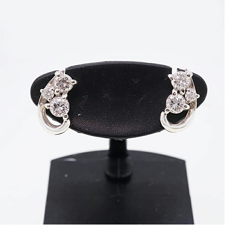 【jv402】 ピアス Pt950 プラチナ ダイヤモンド 0.25ct 未使用【中古】レディース