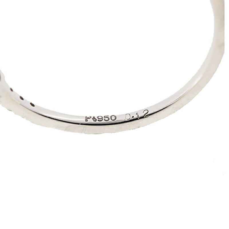 【jv414】 リング Pt950 プラチナ ダイヤモンド 0.12ct 10号 未使用【中古】レディース