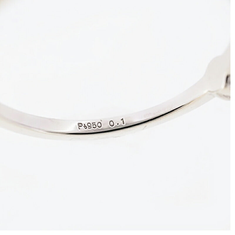 【jv433】 リング 一粒ダイヤ Pt950 プラチナ ダイヤモンド 0.1ct 10号 未使用【中古】レディース