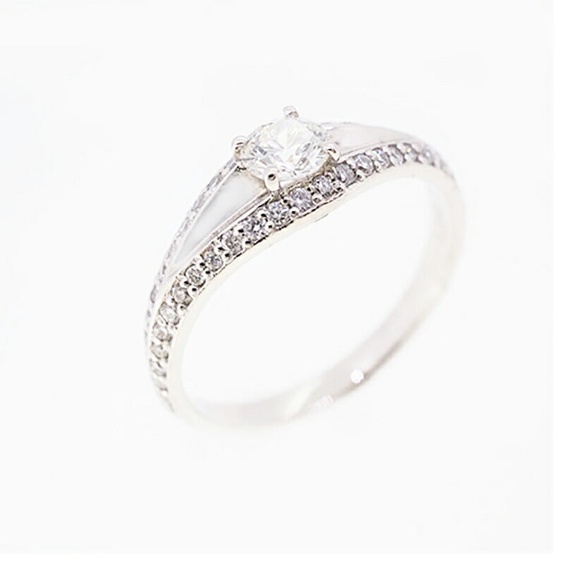 【jv445】 リング Pt900 プラチナ ダイヤモンド 0.262ct/0.25ct 12号 未使用【中古】レディース