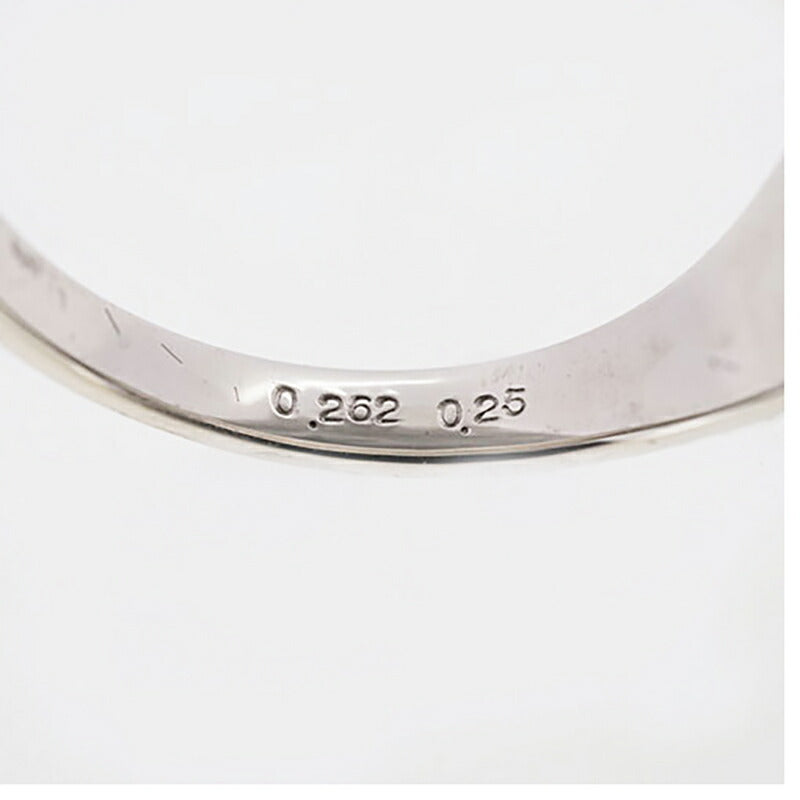 【jv445】 リング Pt900 プラチナ ダイヤモンド 0.262ct/0.25ct 12号 未使用【中古】レディース
