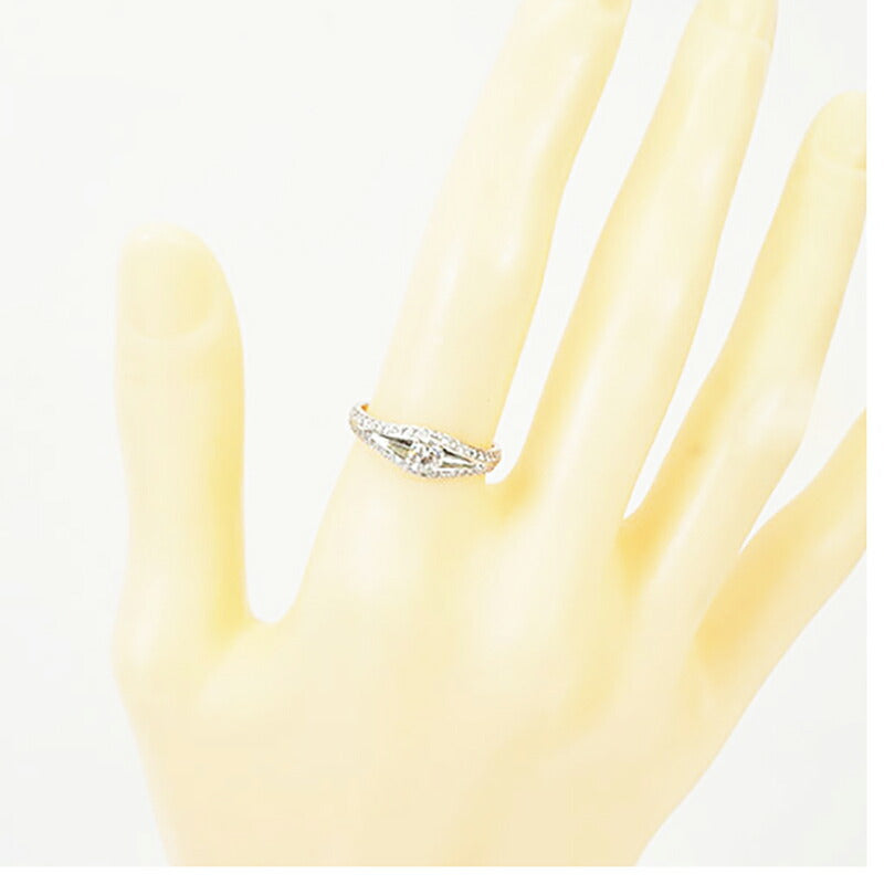 【jv445】 リング Pt900 プラチナ ダイヤモンド 0.262ct/0.25ct 12号 未使用【中古】レディース
