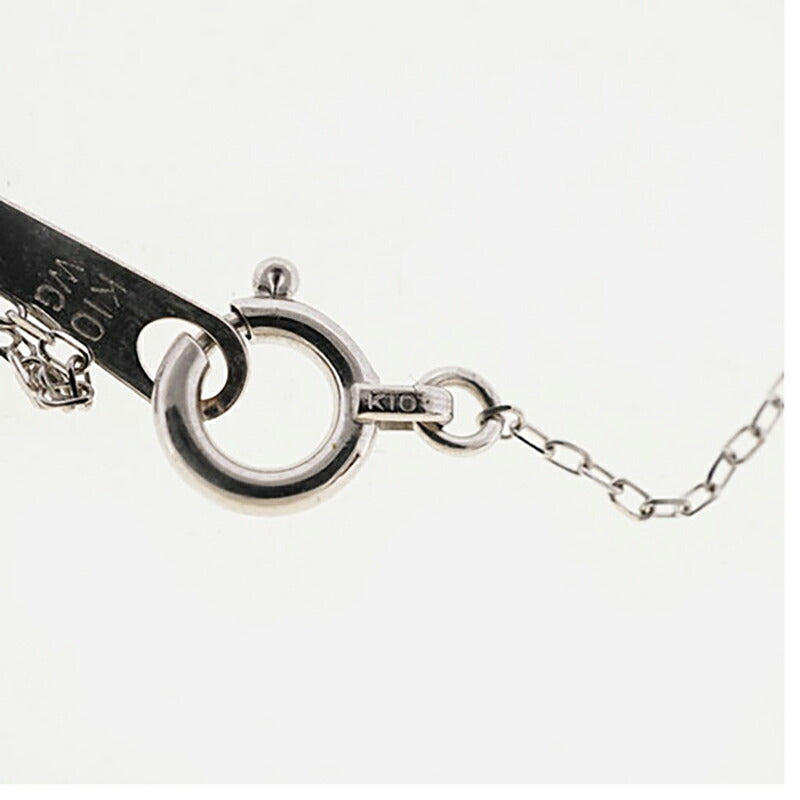 【jv473】 ネックレス K10WG ホワイトゴールド ダイヤモンド 0.05ct 未使用【中古】レディース