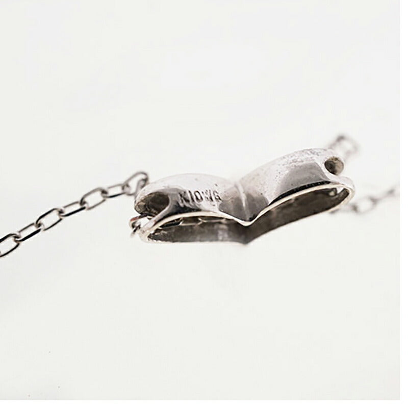 【jv475】 ネックレス ハートモチーフ K10WG ホワイトゴールド ダイヤモンド 0.01ct 未使用【中古】レディース