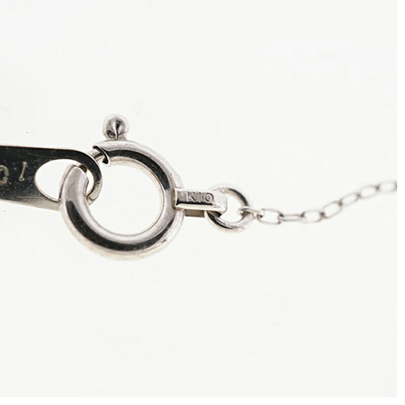 【jv475】 ネックレス ハートモチーフ K10WG ホワイトゴールド ダイヤモンド 0.01ct 未使用【中古】レディース