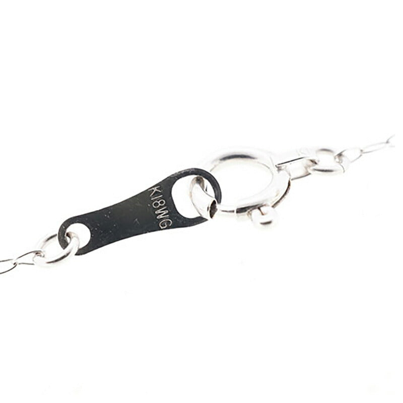 【jv478】 ネックレス ハートモチーフ K18WG ホワイトゴールド ダイヤモンド 0.1ct 未使用【中古】レディース
