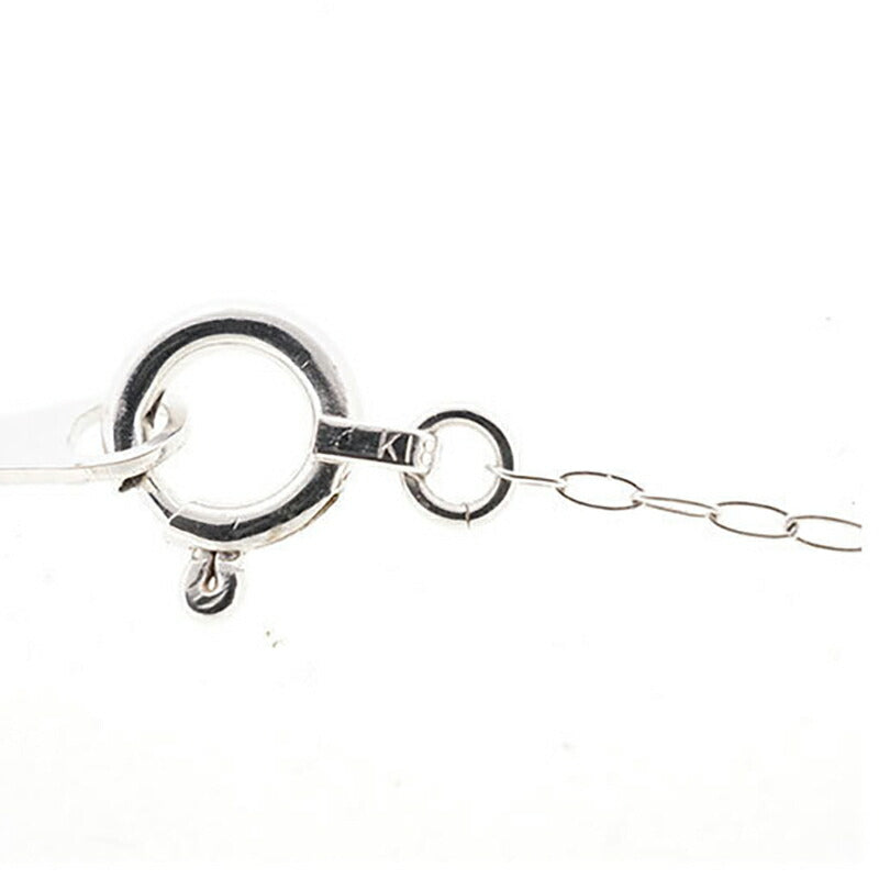 【jv478】 ネックレス ハートモチーフ K18WG ホワイトゴールド ダイヤモンド 0.1ct 未使用【中古】レディース