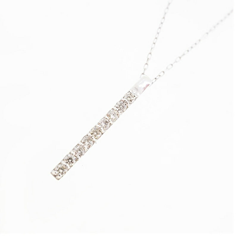 【jv491】 ネックレス Pt900 プラチナ ダイヤモンド 0.10ct 未使用【中古】レディース