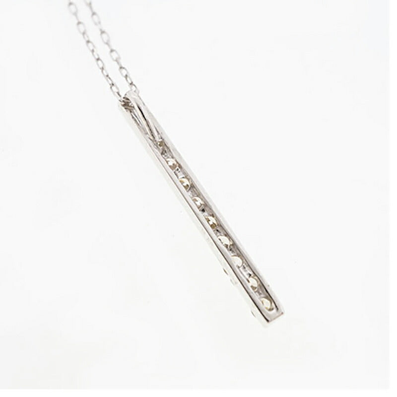【jv491】 ネックレス Pt900 プラチナ ダイヤモンド 0.10ct 未使用【中古】レディース