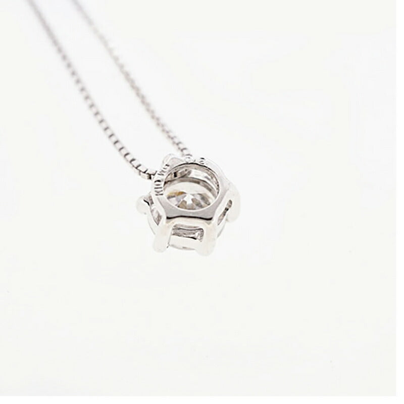 【jv494】 ネックレス 一粒ダイヤ K10WG ホワイトゴールド ダイヤモンド 0.2ct 未使用【中古】レディース