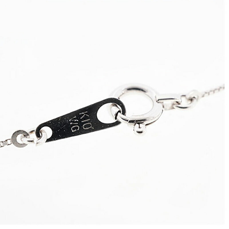 【jv494】 ネックレス 一粒ダイヤ K10WG ホワイトゴールド ダイヤモンド 0.2ct 未使用【中古】レディース