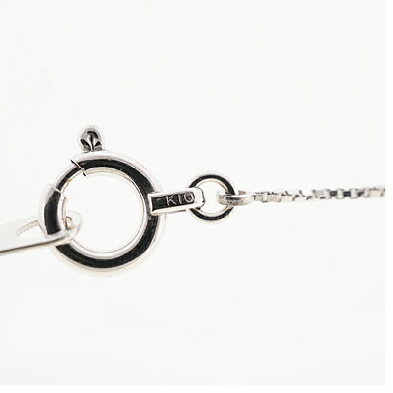 【jv494】 ネックレス 一粒ダイヤ K10WG ホワイトゴールド ダイヤモンド 0.2ct 未使用【中古】レディース