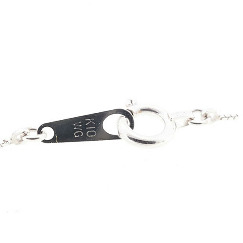 【jv496】 ネックレス 一粒ダイヤ K10WG ホワイトゴールド ダイヤモンド 0.2ct 未使用【中古】レディース