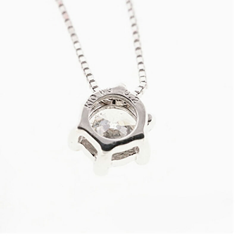 【jv496】 ネックレス 一粒ダイヤ K10WG ホワイトゴールド ダイヤモンド 0.2ct 未使用【中古】レディース