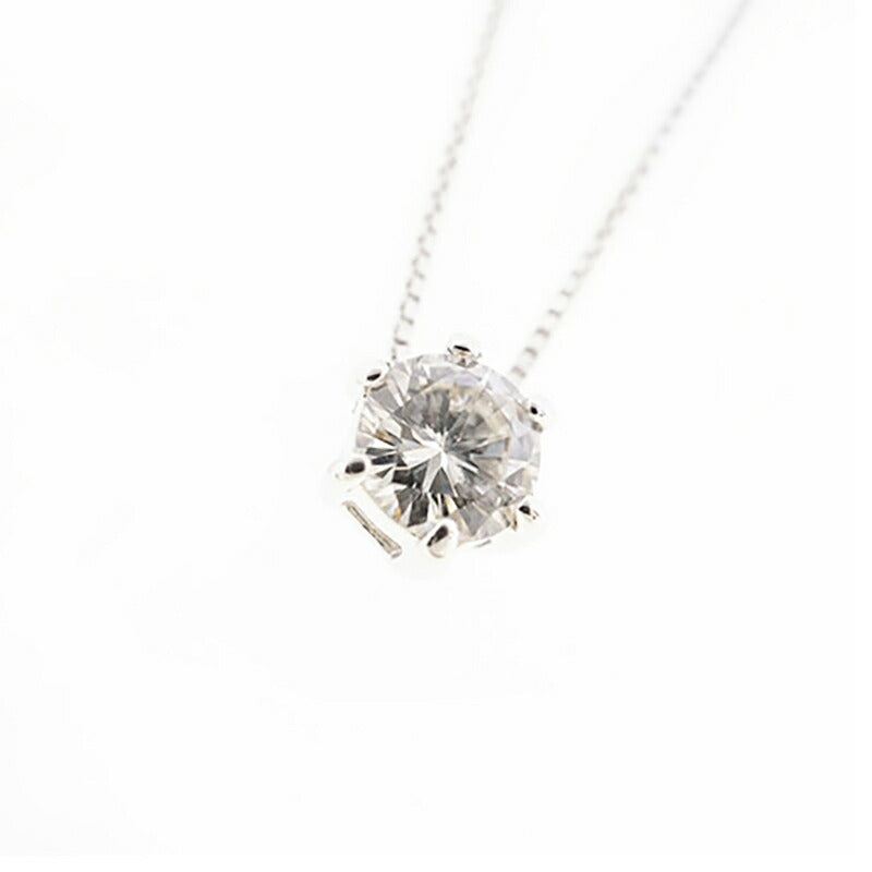 【jv498】 ネックレス K10WG ホワイトゴールド ダイヤモンド 0.2ct 未使用【中古】レディース