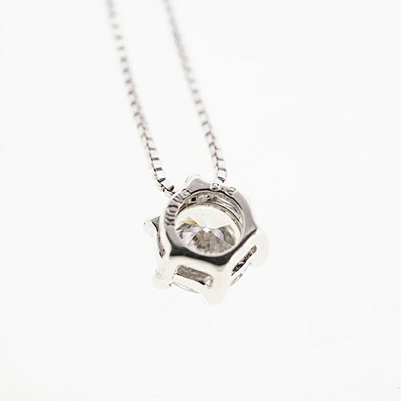 【jv498】 ネックレス K10WG ホワイトゴールド ダイヤモンド 0.2ct 未使用【中古】レディース