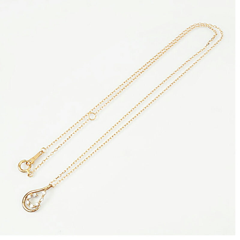 【jv506】 ネックレス K18PG ピンクゴールド ダイヤモンド 0.07ct 未使用【中古】レディース