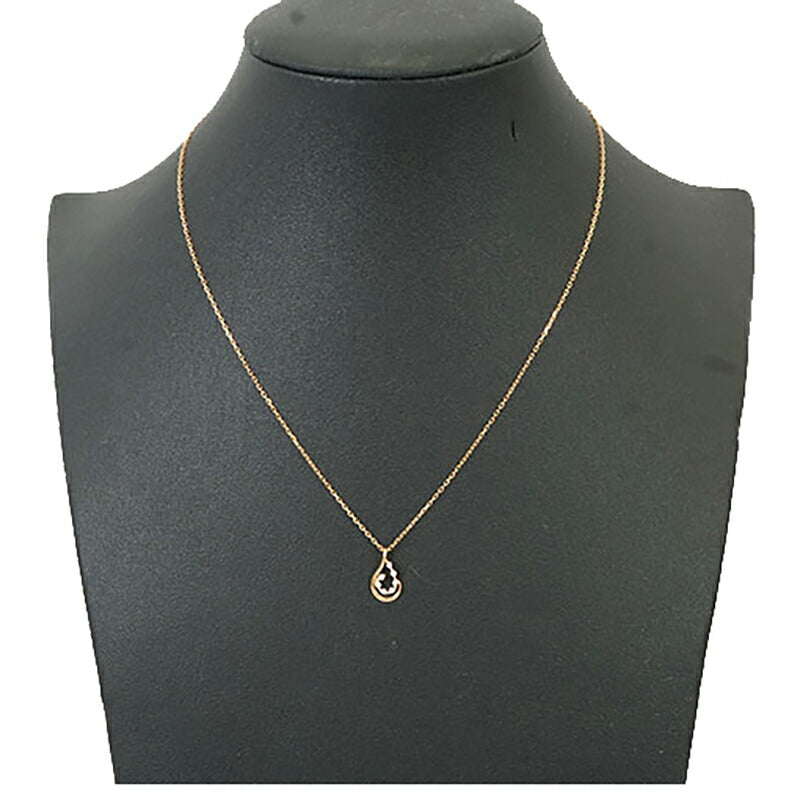 【jv506】 ネックレス K18PG ピンクゴールド ダイヤモンド 0.07ct 未使用【中古】レディース