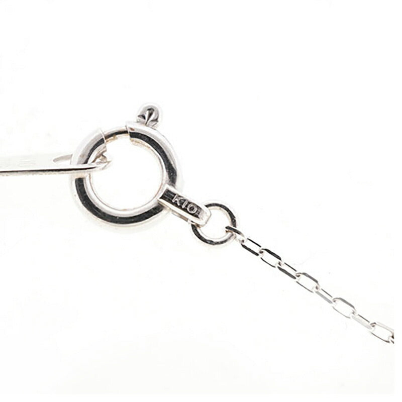 【jv511】 ネックレス ハートモチーフ K10WG ホワイトゴールド ダイヤモンド 0.01ct 未使用【中古】レディース
