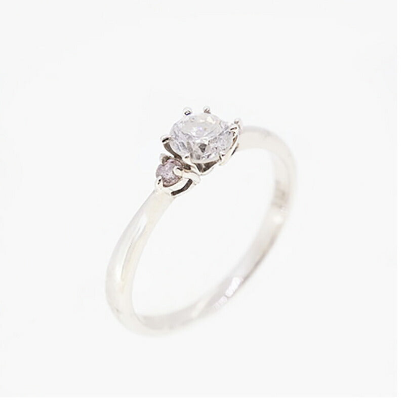 【jv513】 リング Pt900 プラチナ ダイヤモンド 0.358ct/0.05ct 10.5号 未使用【中古】レディース