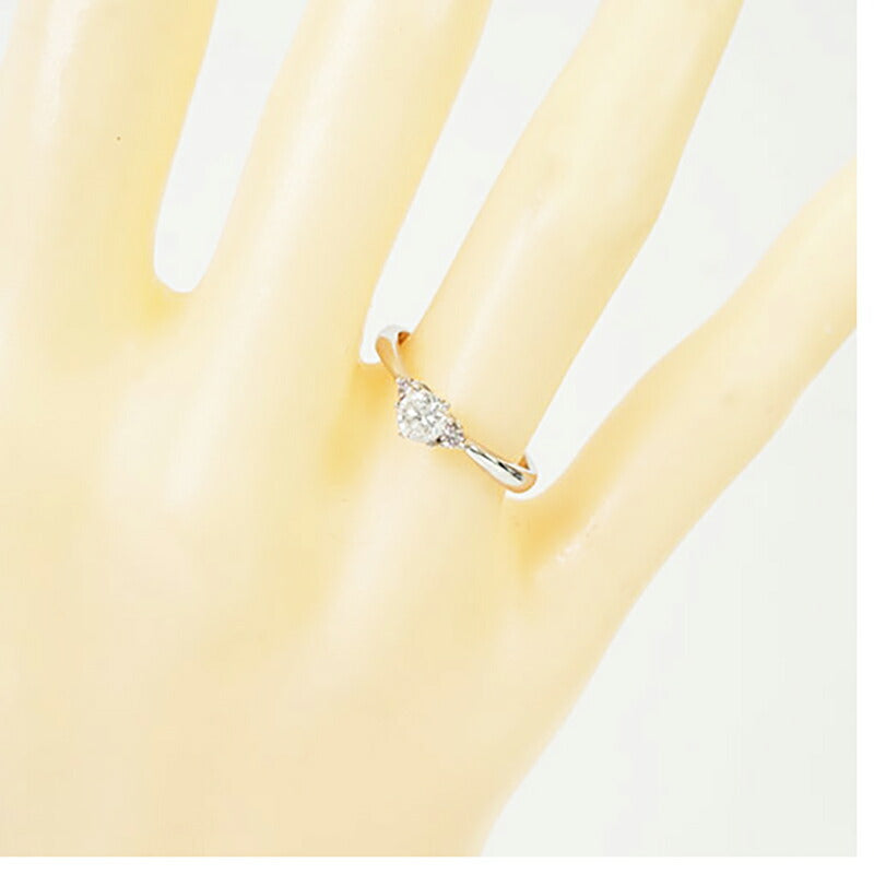 【jv513】 リング Pt900 プラチナ ダイヤモンド 0.358ct/0.05ct 10.5号 未使用【中古】レディース