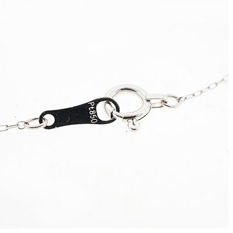 【jv520】 ネックレス Pt850 プラチナ ダイヤモンド 0.05ct/0.02ct 未使用【中古】レディース
