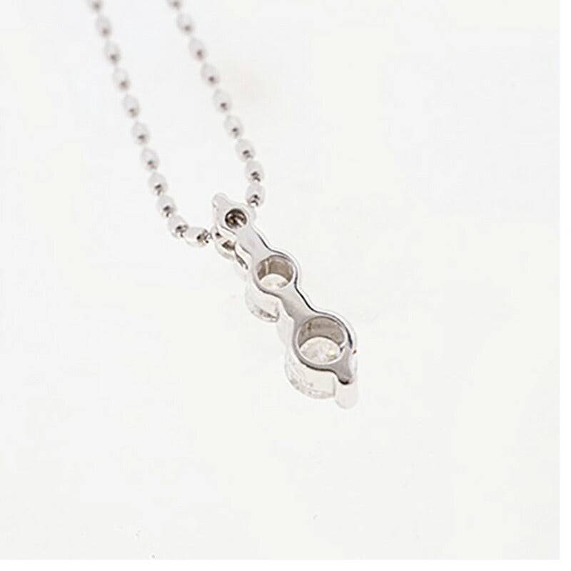 【jv523】 ネックレス K18WG ホワイトゴールド ダイヤモンド 0.15ct 未使用【中古】レディース