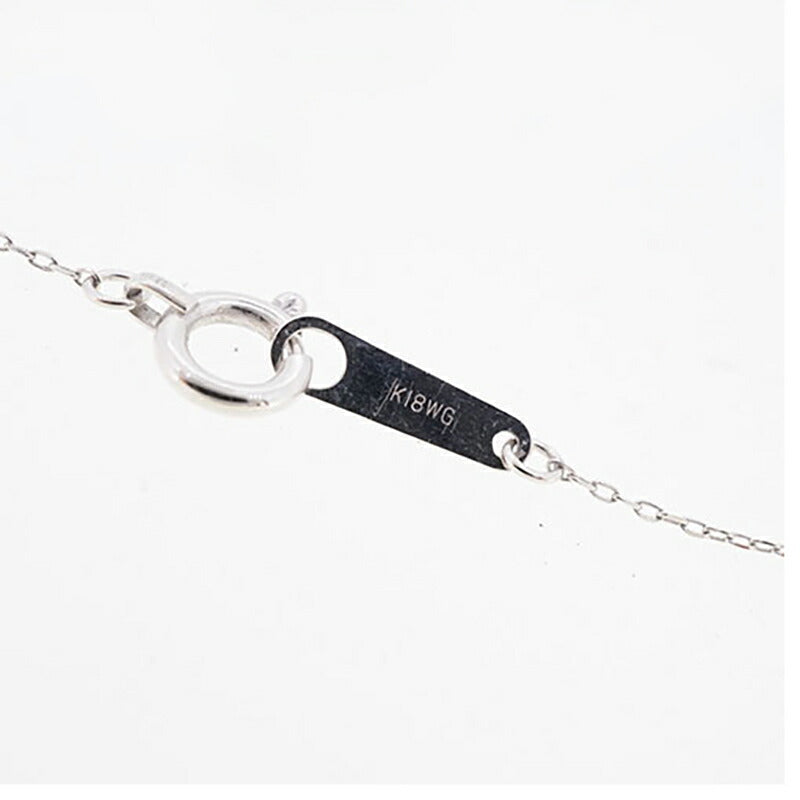 【jv525】 ネックレス ハートモチーフ K18WG ホワイトゴールド ダイヤモンド 0.2ct 未使用【中古】レディース