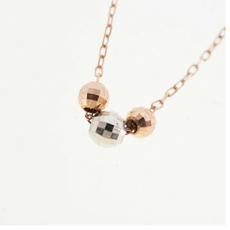 【jv531】 ネックレス K10PG ピンクゴールド ダイヤモンド 未使用【中古】レディース