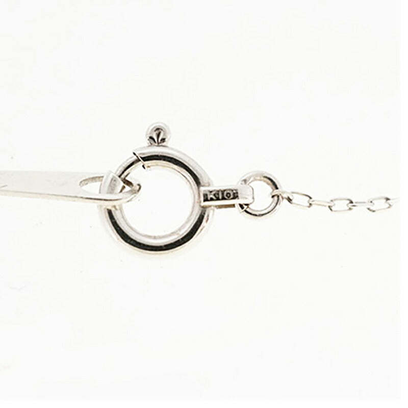 【jv537】 ネックレス ハートモチーフ K10WG ホワイトゴールド ダイヤモンド 0.006ct 未使用【中古】レディース