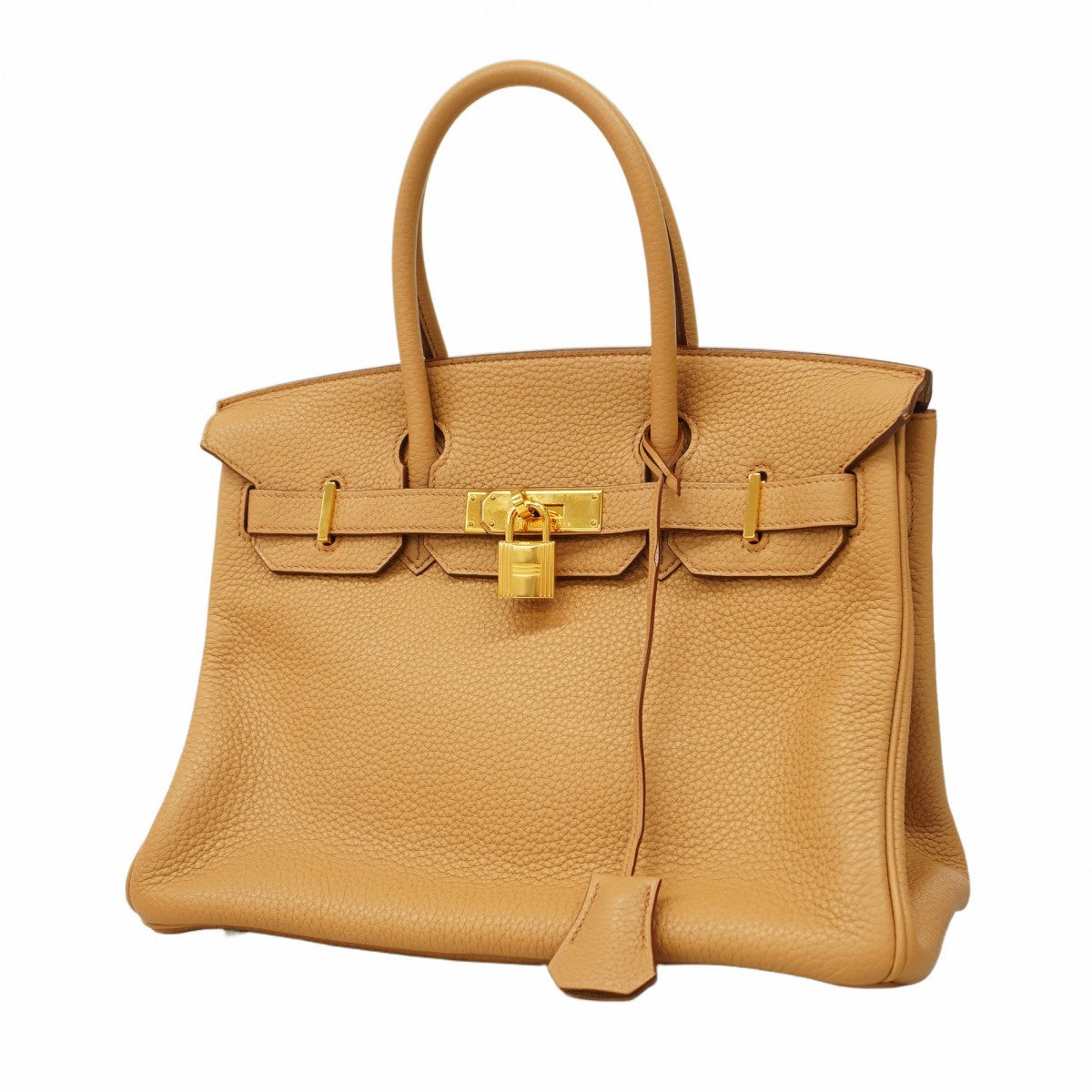 ★SALE【5aa0051-g】エルメス ハンドバッグ バーキン30 トゴ タバックキャメル ゴールド金具 □M刻印【中古】レディース