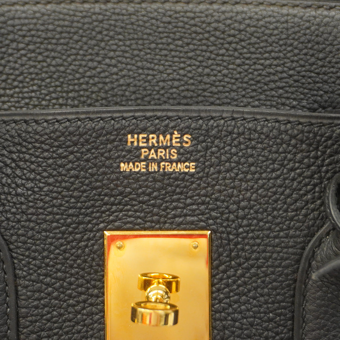 【5ad3909-g】エルメス ハンドバッグ バーキン35 トゴ ブラック ゴールド金具 □E刻印【中古】レディース