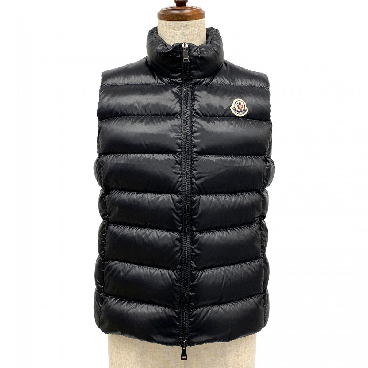 5apo0017】モンクレール ダウンベスト 2 ブラック ナイロン ダウン