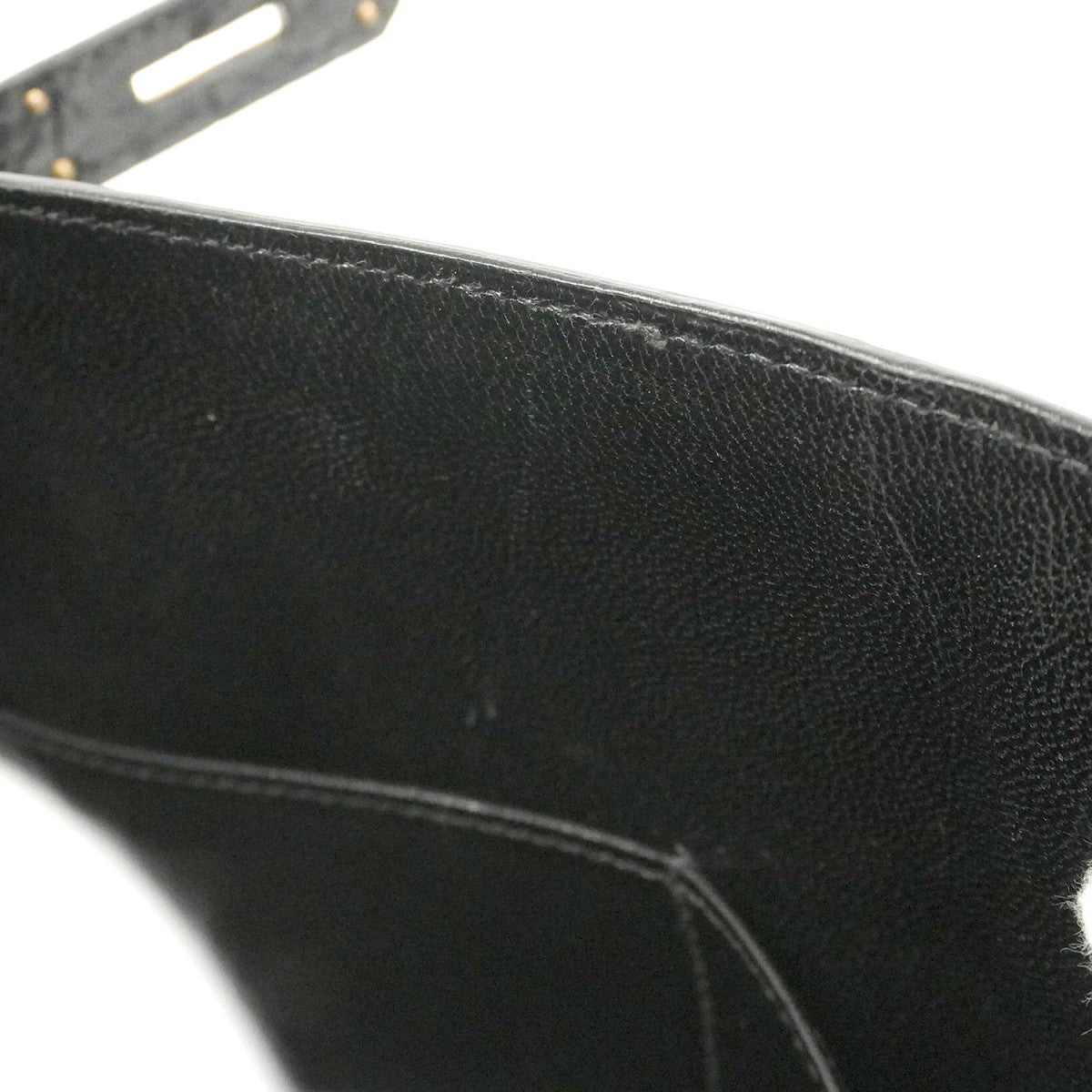 【5eb1835-g】エルメス ハンドバッグ ケリー28 ポロサス ブラック ゴールド金具【中古】レディース